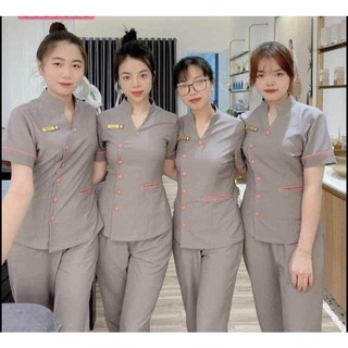 Bộ đồng phục cho spa, thẩm mỹ, may mẫu theo yêu cầu