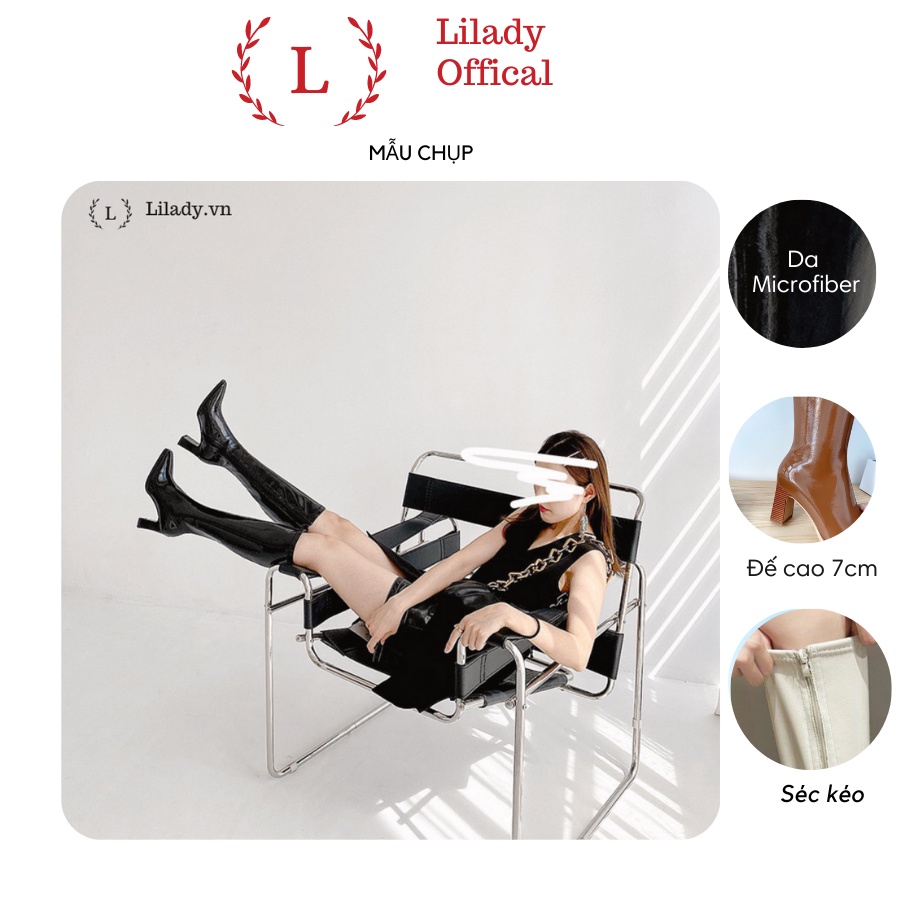 Boot đùi nữ sang trọng nâng chiều cao 7p cao gót mã Lilady BCC05