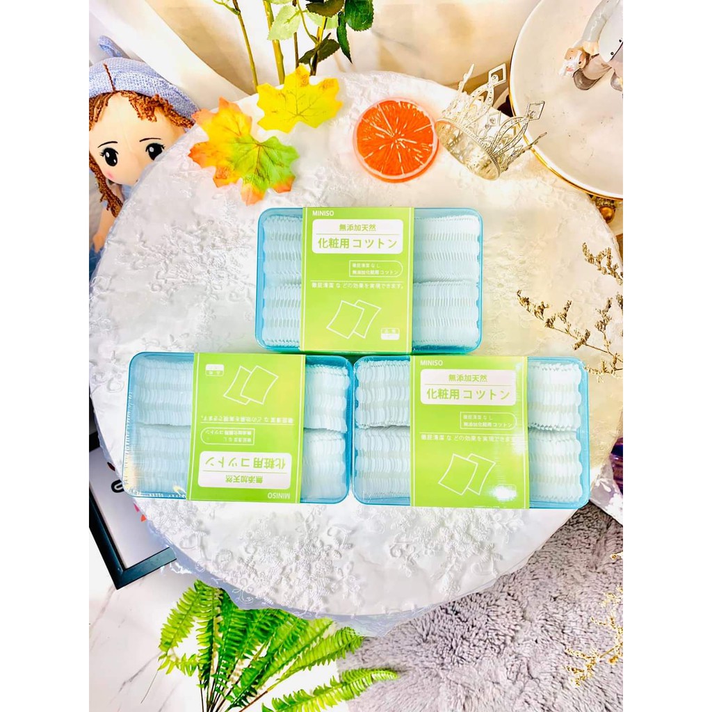 Bông Tẩy Trang MiNiSo 180 miếng Nội Địa Nhật Bản