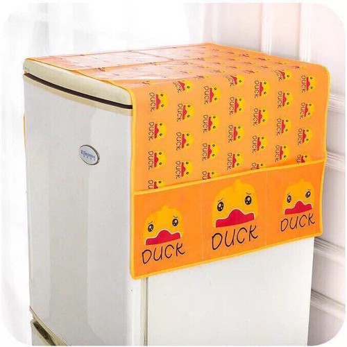 Tấm phủ tủ lạnh có túi đựng 2 bên tiện lợi vải chống thấm nước chống bụi