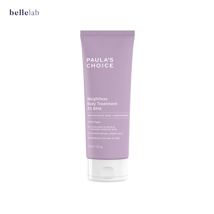 Kem dưỡng thể ngừa viêm lỗ chân lông Paula’s Choice Resist Weightless body Treatment with 2% BHA 210ml