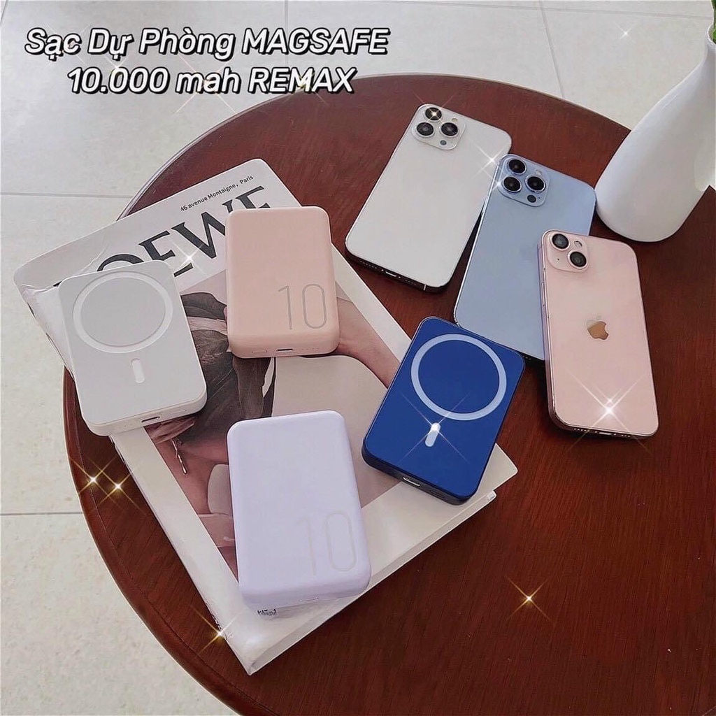 Sạc dự phòng không dây từ tính Remax RPP-65 10000mAh