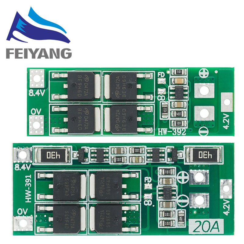Bảng mạch bảo vệ pin Lithium 2S 20A 7.4V 8.4V 18650