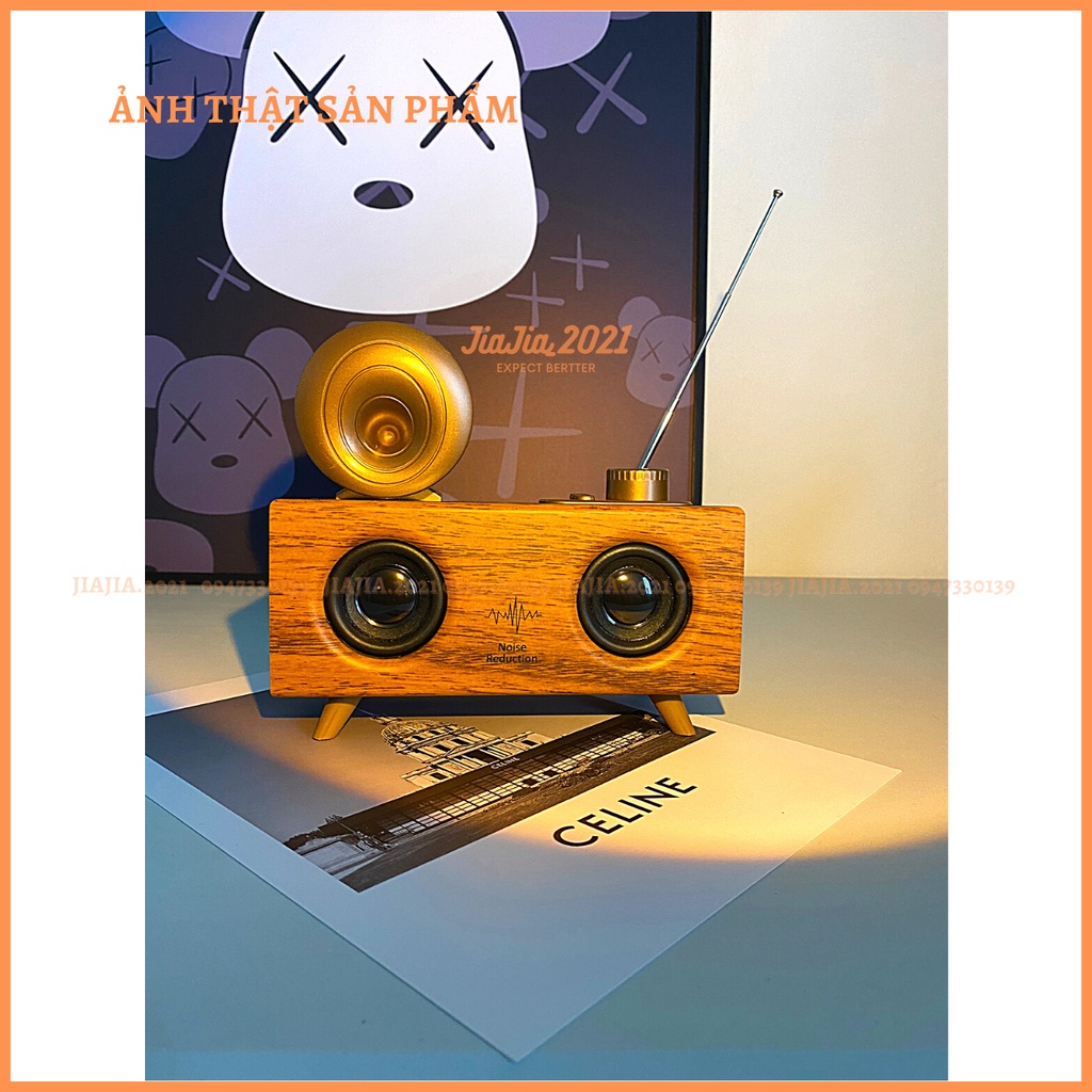 Loa bluetooth Apollo B6 Super Bass - Loa bluetooh phong cách cổ điển retro trang trí nhà, quán cafe, nhà hàng