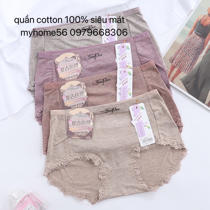 Quần lót cotton 100% vải siêu mát 8231( lẻ 1c)