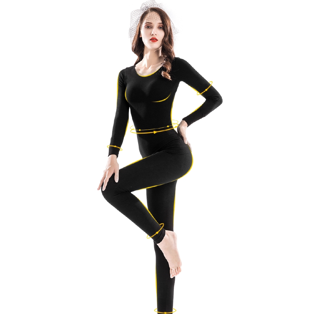 Women 37 degree constant temperature Super Thin Thermal Seamless Underwear Set