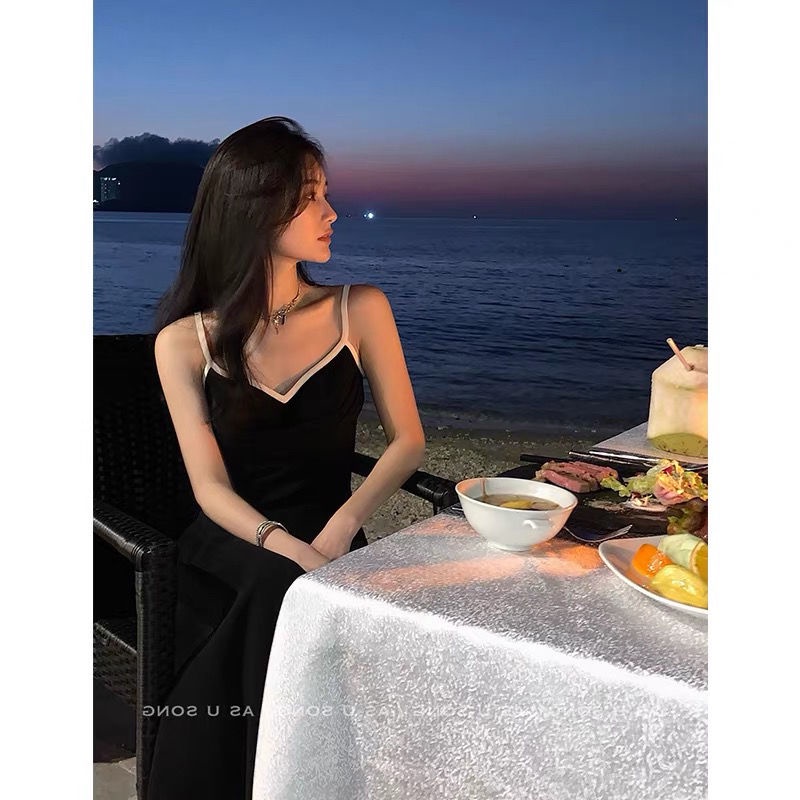 sexy đầm đen đầm hở lưng váy đi biển đầm dài váy cổ yếm váy tay bồng đầm trễ vai váy bầu mùa hè váy tiểu thư sang chảnh đầm dài đầm bigsize nữ váy nữ xinh váy đi chơi đầm đi tiệc đầm nữ