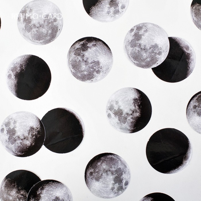 45Pcs/box Planet Moon Stickers Set Diary Planner Notebook Scrapbook Stickers Cute Stationery