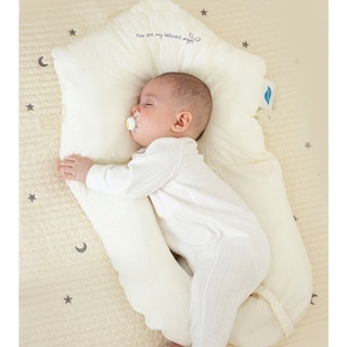 Gối Ôm Chữ U Cho Bé Chống Méo Đầu, Giật Mình Chất Cotton Siêu Mềm Mát