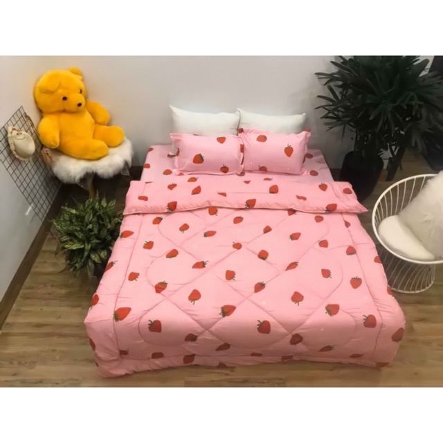 Trọn bộ 5 món chăn phao ga gối poly như hình được chọn mẫu chăn chăn phao chăn ga gối poly l ga gối | BigBuy360 - bigbuy360.vn