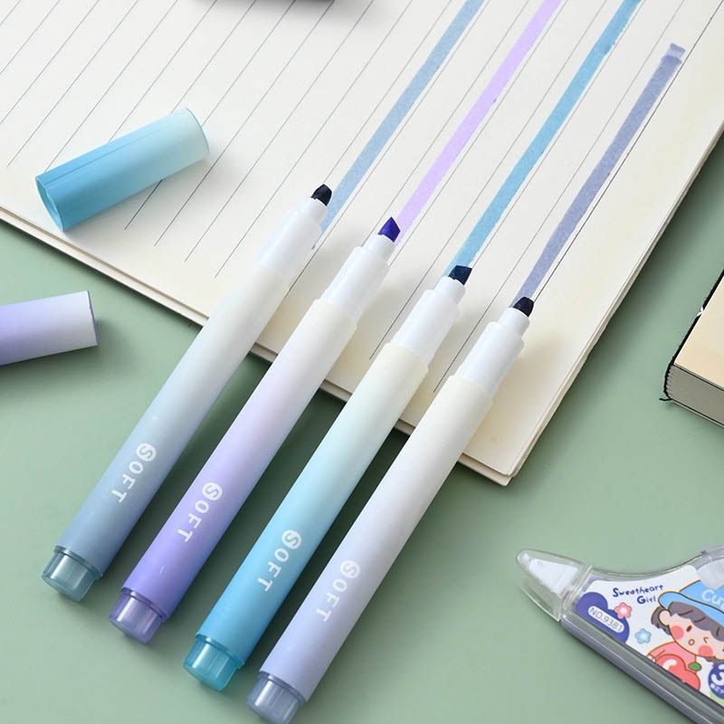 Set 4 Bút Đánh Dấu Nhiều Màu Sắc Phong Cách Hàn Quốc