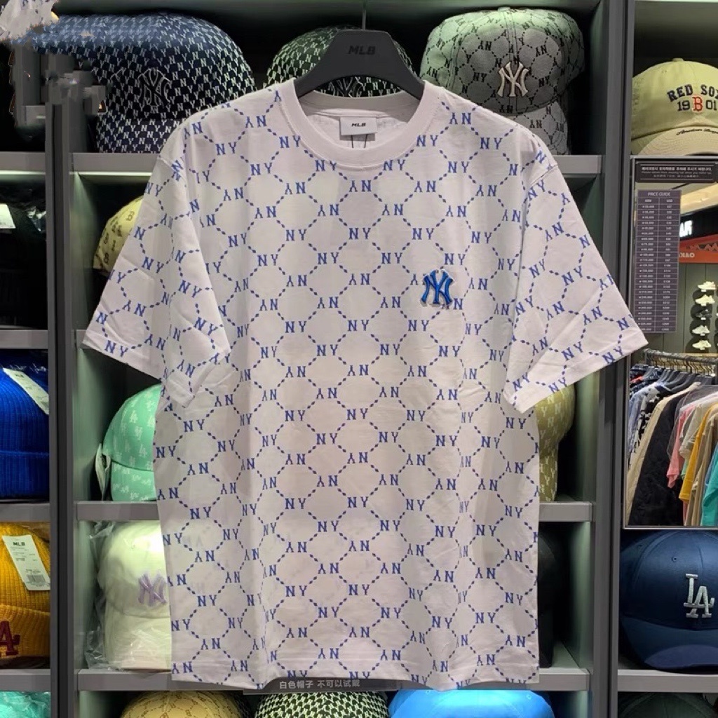 Mlb Áo Thun Tay Ngắn Chất Liệu Cotton In Họa Tiết Cho Nam Và Nữ