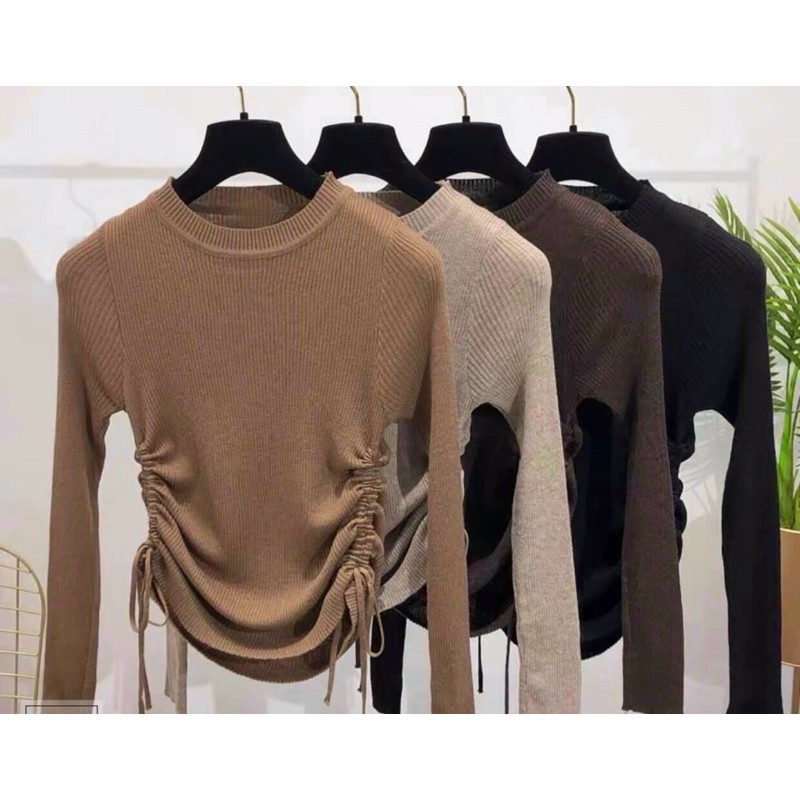 Áo len rút eo nhiều màu