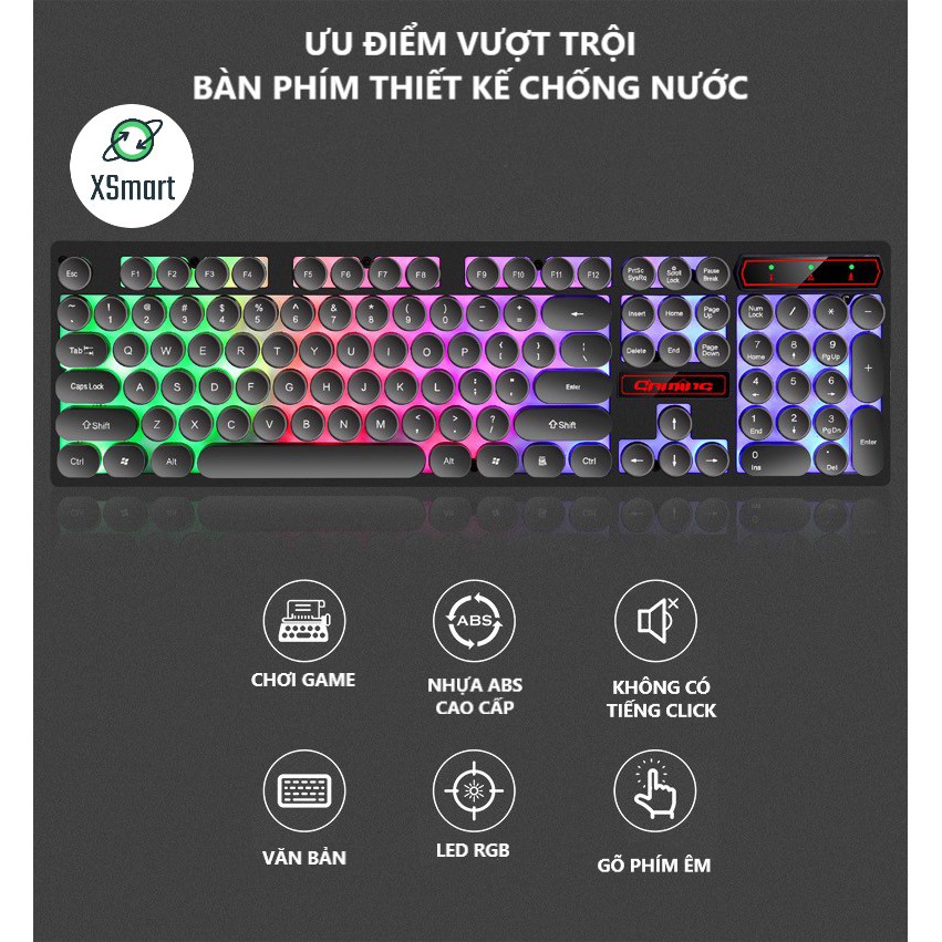Bàn Phím Gaming V8 Retro Siêu Độc, Led Có Thể Thay Đổi Siêu Đẹp, Bấm Siêu Nhạy, Chống | BigBuy360 - bigbuy360.vn