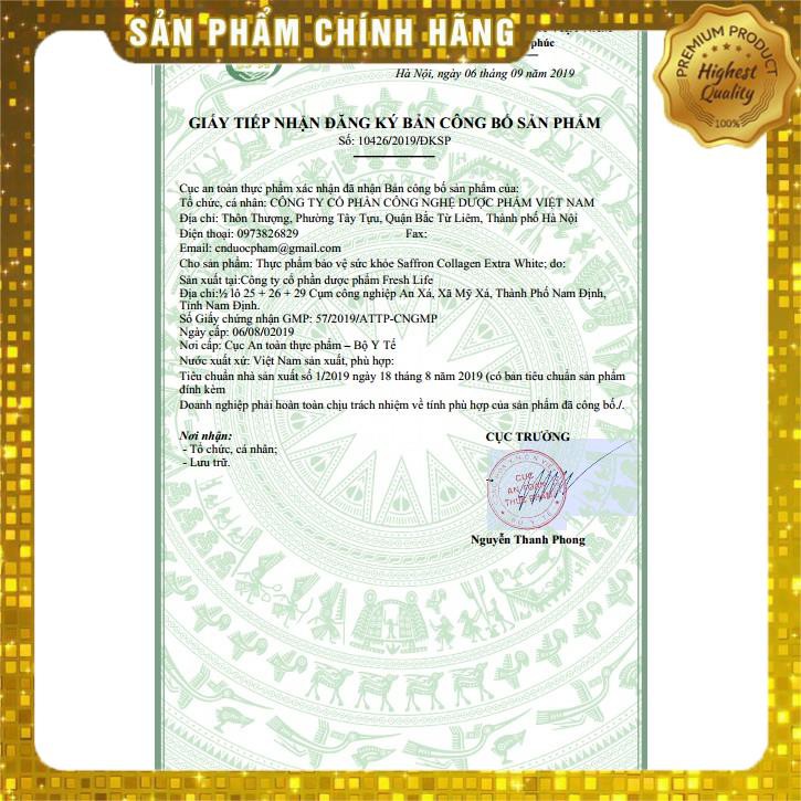 Viên Trắng Da Saffron Collagen Extra - Viên Sủi Cao Cấp Công Nghệ Nhật Bản - Chính Hãng Hộp 20 Viên | Thế Giới Skin Care