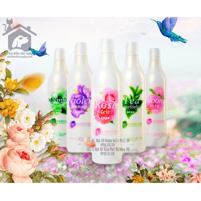 Sữa tắm cho chó mèo hương hoa Joyce &amp; Dolls 400ml - 5 mùi hương quyến rũ - Phụ kiện thú cưng Hà Nội