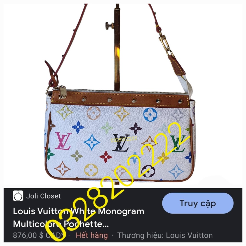 II.Túi lv trắng 7 màu hoa si Nhật kẹp nách xịn sò