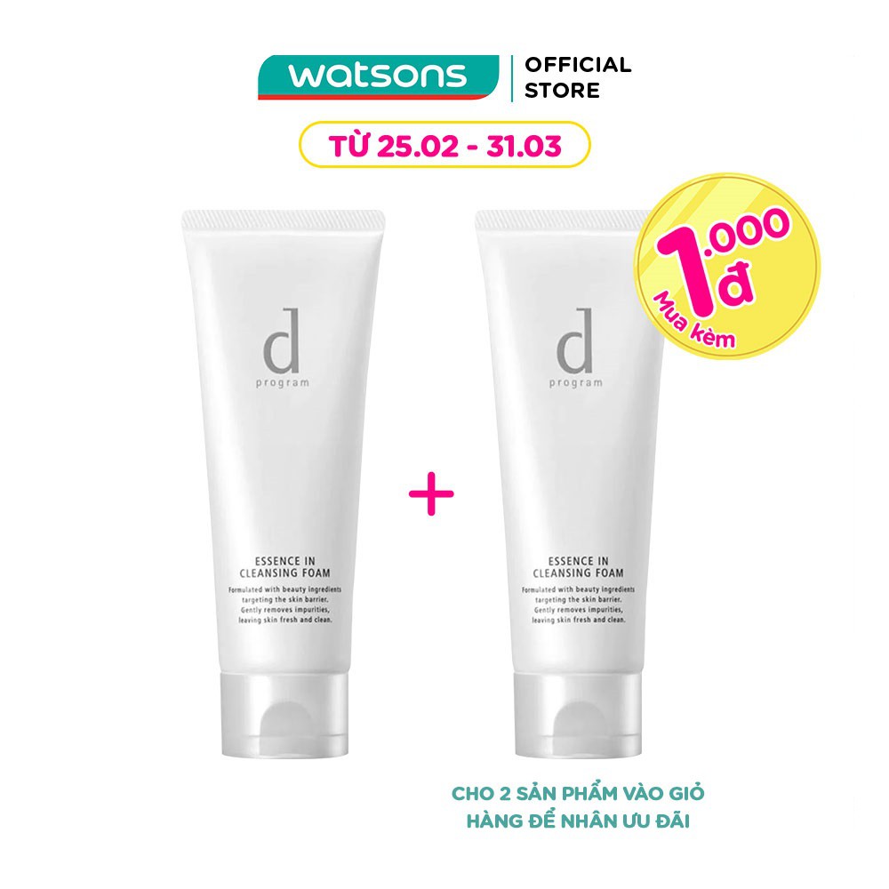 [Mã FMCGMALL -8% đơn 250K] Sữa Rửa Mặt Tạo Bọt D Program Essence In Cleansing Foam Dưỡng Da 120g | BigBuy360 - bigbuy360.vn