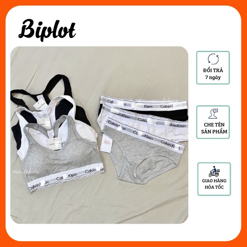 BỘ ĐỒ LÓT NỮ CALVIN KLEIN (CK) CAO CẤP COTTON 3 LỖ CÓ MÚT LÓT CK01 | BigBuy360 - bigbuy360.vn