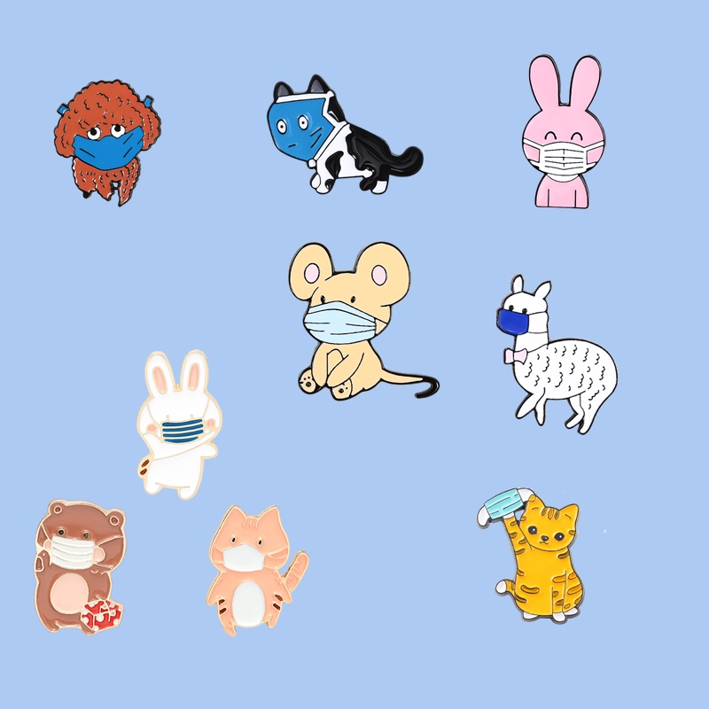 Trâm Cài Áo Hình Động Vật Hoạt Hình Dễ Thương