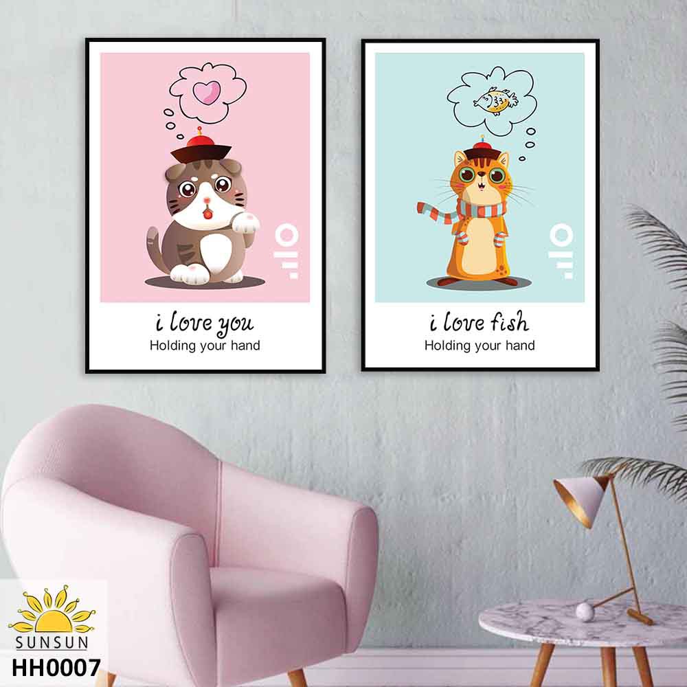 Tranh Canvas Những Chú Mèo Đáng Yêu-Lovely Cats | MS HH0007