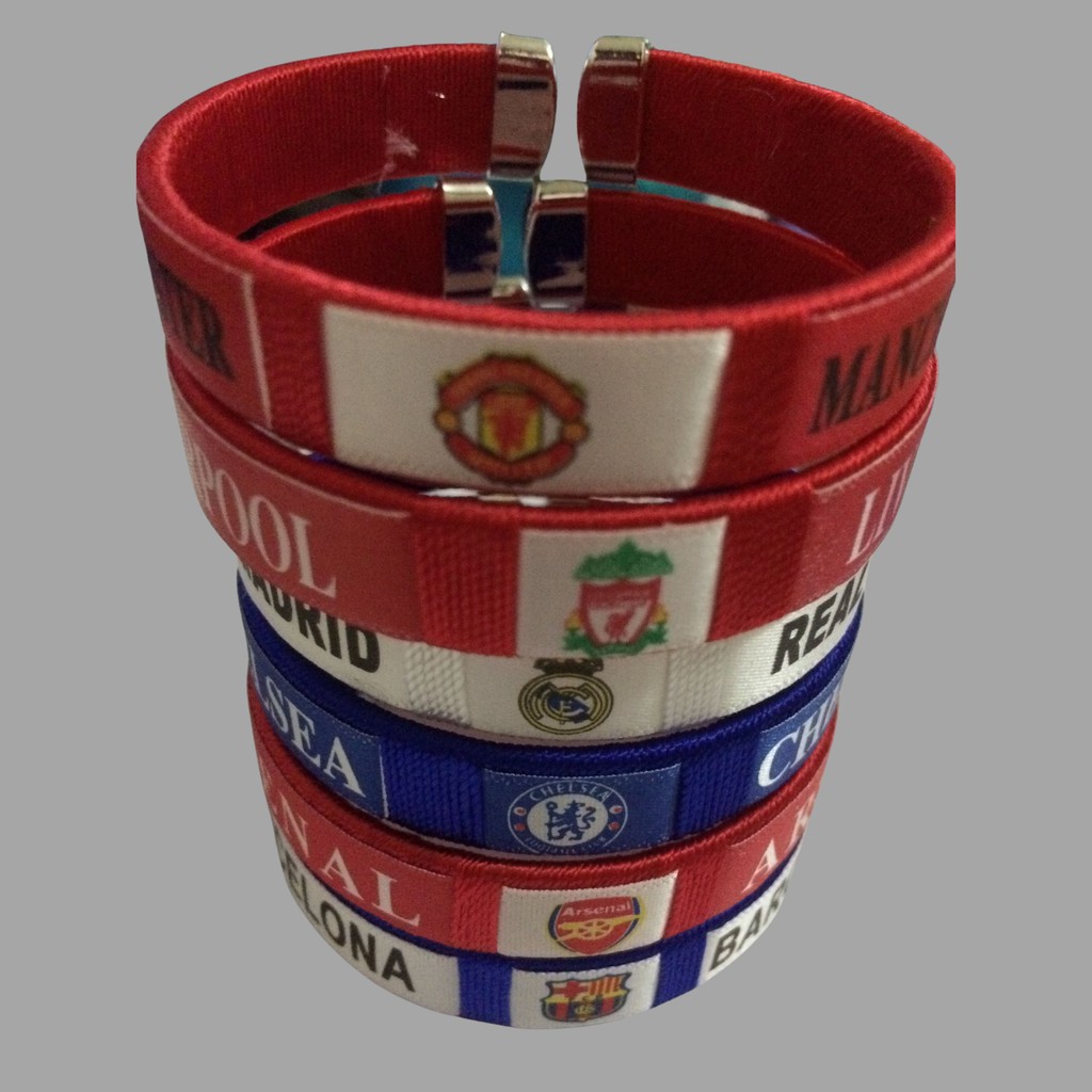 Vòng tay các CLB bóng đá Manchester United, Arsenal, Chelsea, Barcelona, Real Madrid