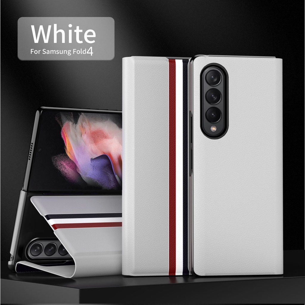 Ốp Điện Thoại Da Kèm Ngăn Đựng Thẻ Chống Sốc Cho Samsung Galaxy Z Fold 4 ZFold 4 ZFold4
