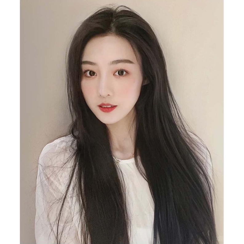 💗TẶNG LƯỚI💗Tóc giả nữ nguyên đầu suông thẳng dài 60cm có da đầu - TG21