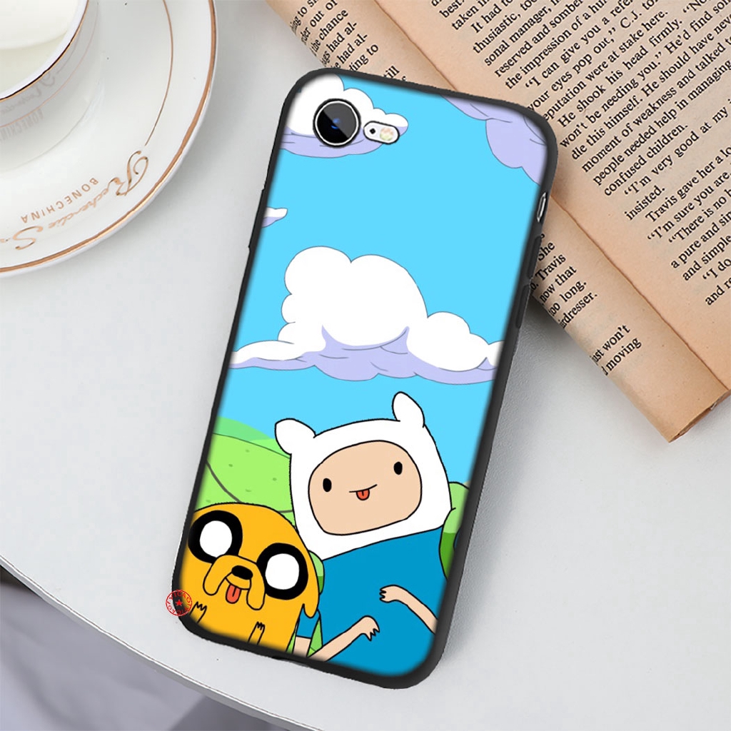Ốp lưng silicone họa tiết hoạt hình Adventure Time cho iPhone XS Max XR X 10 7 8 Plus 6 6s 5 5s SE