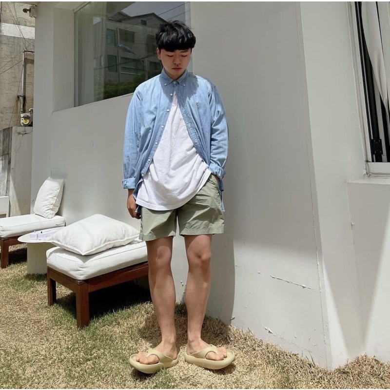 Quần shorts kaki Groove*Rhyme unisex xuất Hàn  - P:B