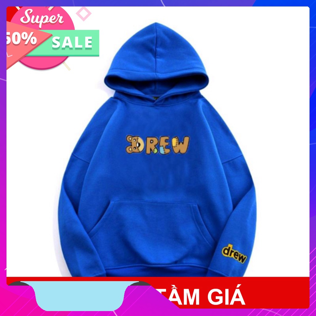 Áo Nỉ HOODIE Drew house Chữ gấu, áo nỉ bông hoodie unisex nam nữ (Tặng Kèm bộ tag+giấy thơm)