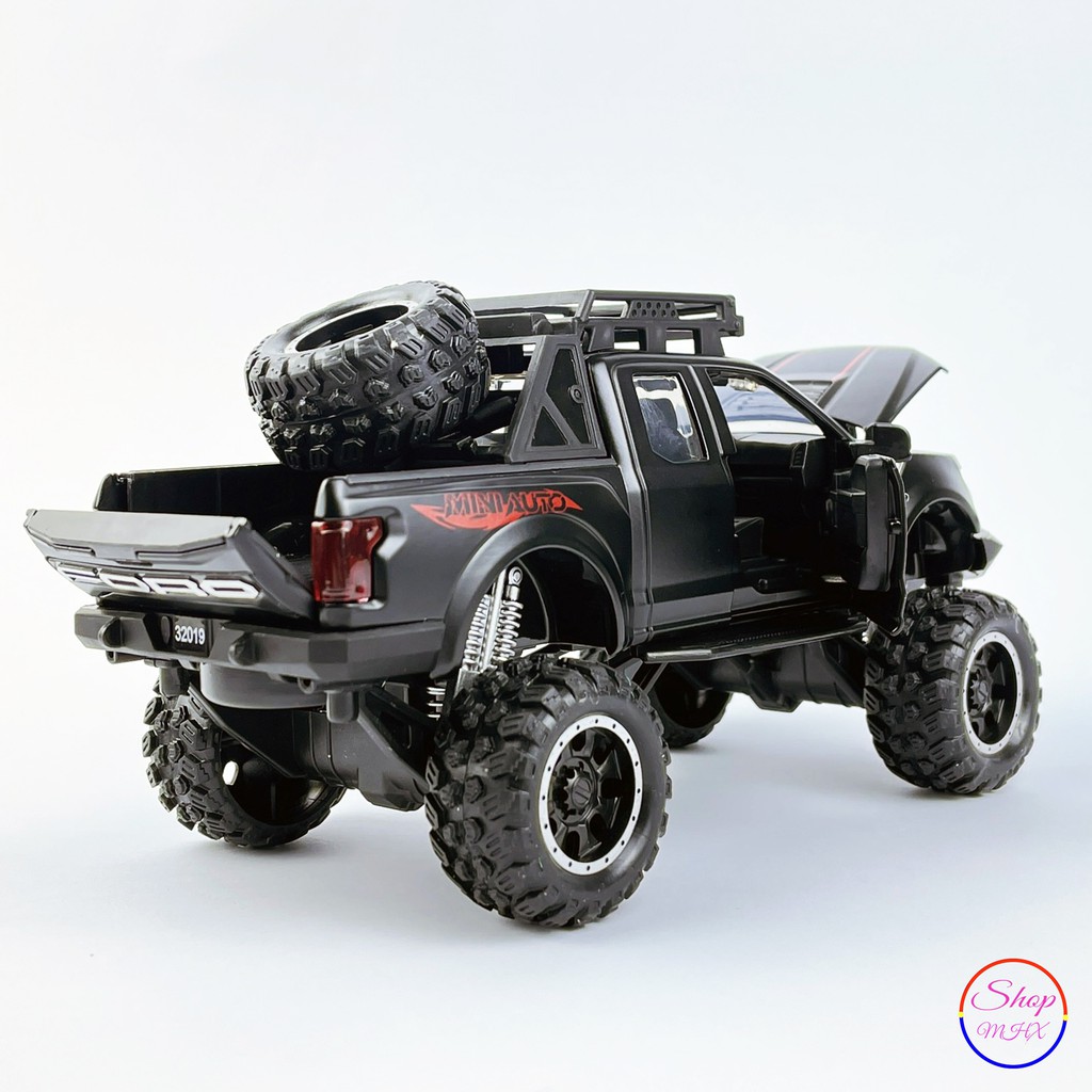 Ô tô đồ chơi Xe mô hình sắt Ford F150 Offroad TẶNG KÈM BIỂN SỐ tỉ lệ 1:32 hãng Miniauto