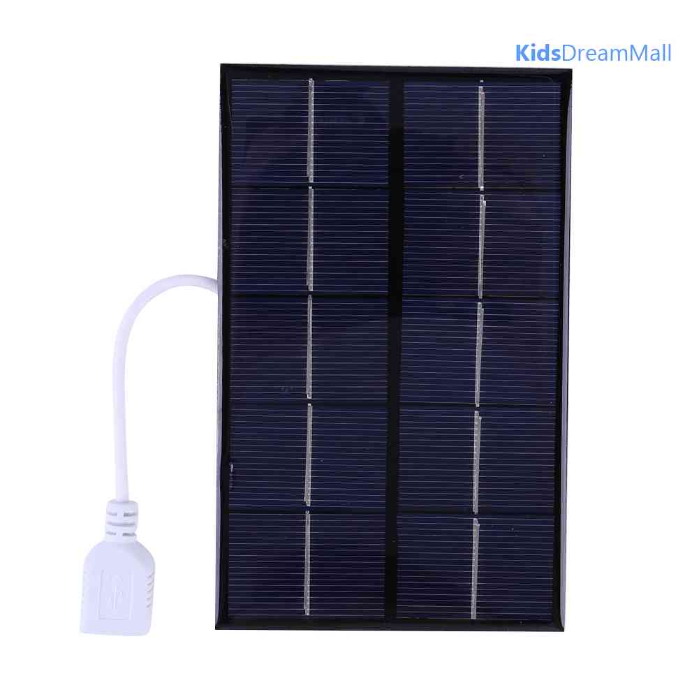 Tấm Sạc Năng Lượng Mặt Trời 5W 5V Polysilicon + Phụ Kiện Đi Kèm