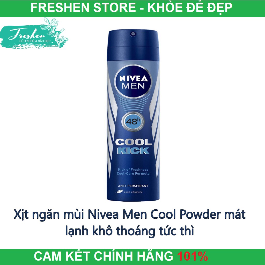 ✅ (CHÍNH HÃNG) Lăn ngăn mùi Nivea Men mát lạnh Cool Kick