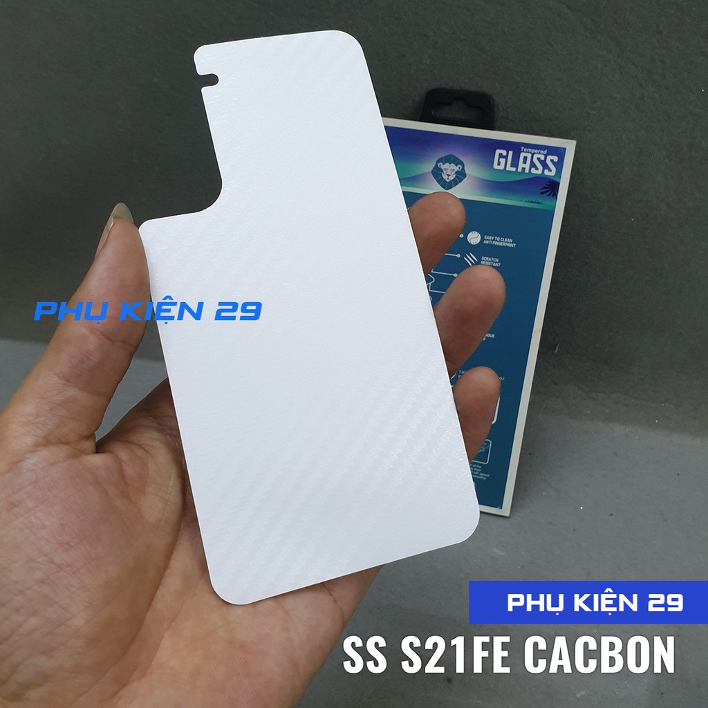 [Samsung S21 FE/ S21FE] Dán lưng 3D vân Cacbon - Carbon