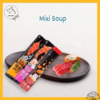 [S02] SOUP MIXI - SÚP THƯỞNG CAO CẤP CHO MÈO MiXi - Soup dinh dưỡng cho chó mèo - thanh 15gr-3 vị