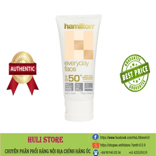 Kem chống nắng phổ rộng Hamilton Face Sunscreen 75g | BigBuy360 - bigbuy360.vn