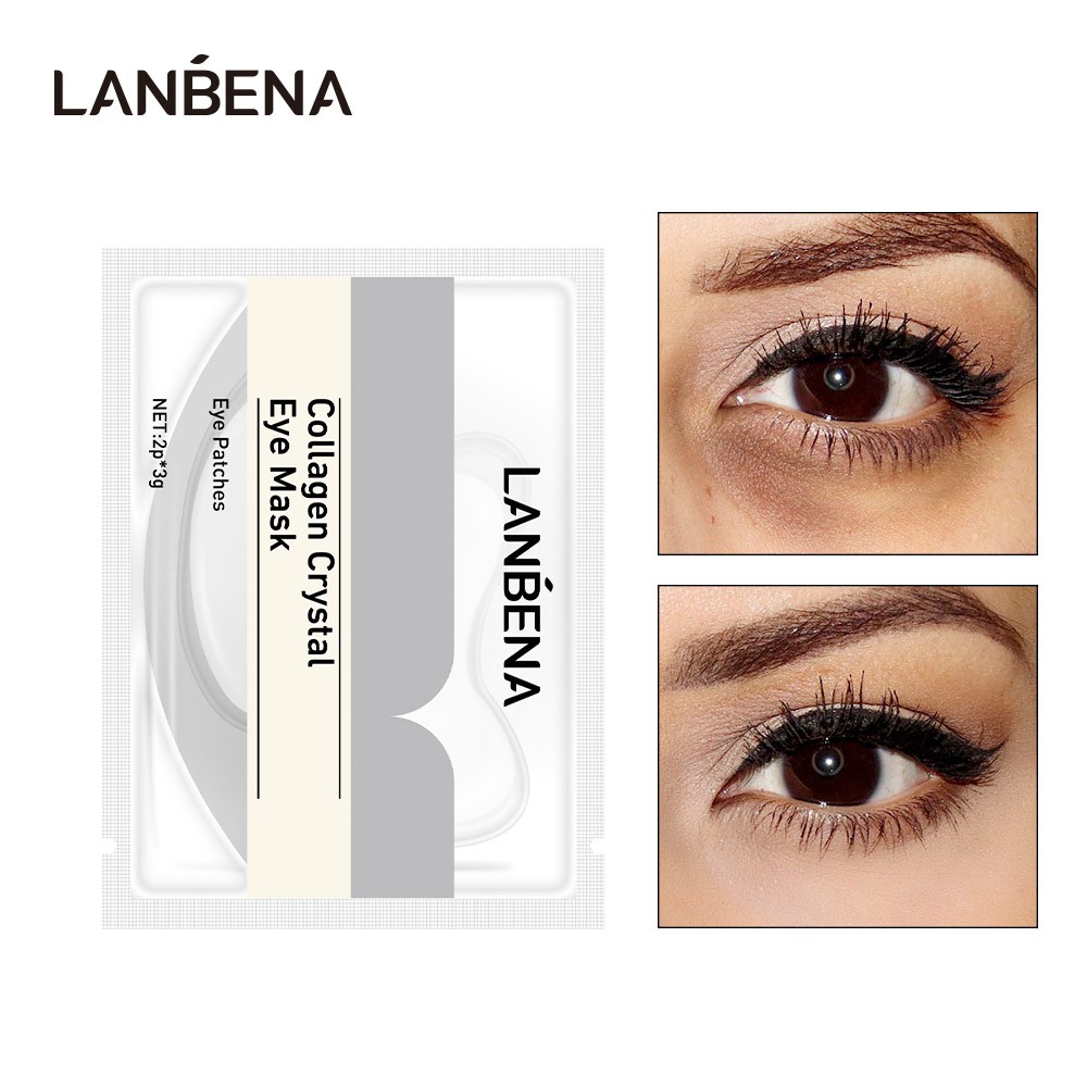 Set 2 mặt nạ mắt LANBENA collagen tinh khiết giảm quầng thâm mắt 3g | BigBuy360 - bigbuy360.vn