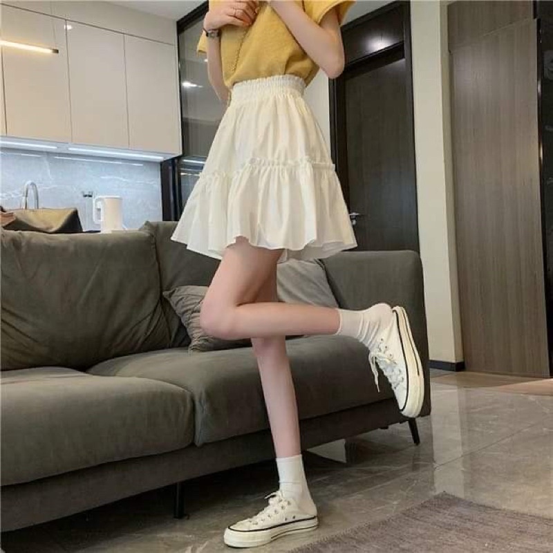 [HOT HÈ 2023, TẶNG QUÀ XINH] CHÂN VÁY 2 TẦNG KÈM QUẦN 2 MÀU ĐEN TRẮNG MIX ĐỒ NHIỀU PHONG CÁCH TEENS FASHION