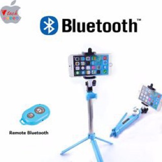 Gậy tự sướng 3 chân có remode bluetooth.