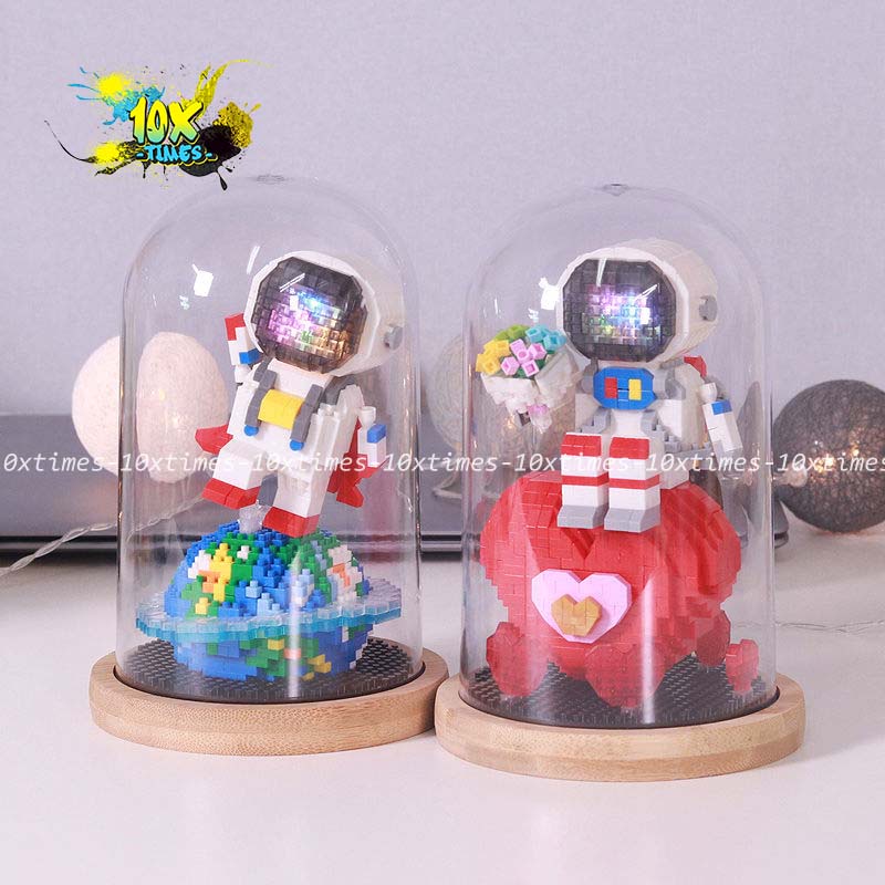 (9 mẫu) mô hình lắp ráp 3d phi hành gia trái đất có đèn mặt trăng ngôi sao dễ thương quà tặng sinh nhật bạn gái trai