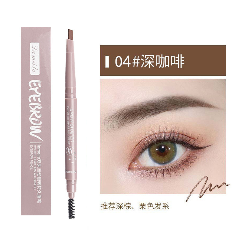 Bút chì kẻ chân mày kháng nước và mồ hôi lâu trôi chống lem nhòe thiết kế hai đầu tiện dụng gồm 5 màu