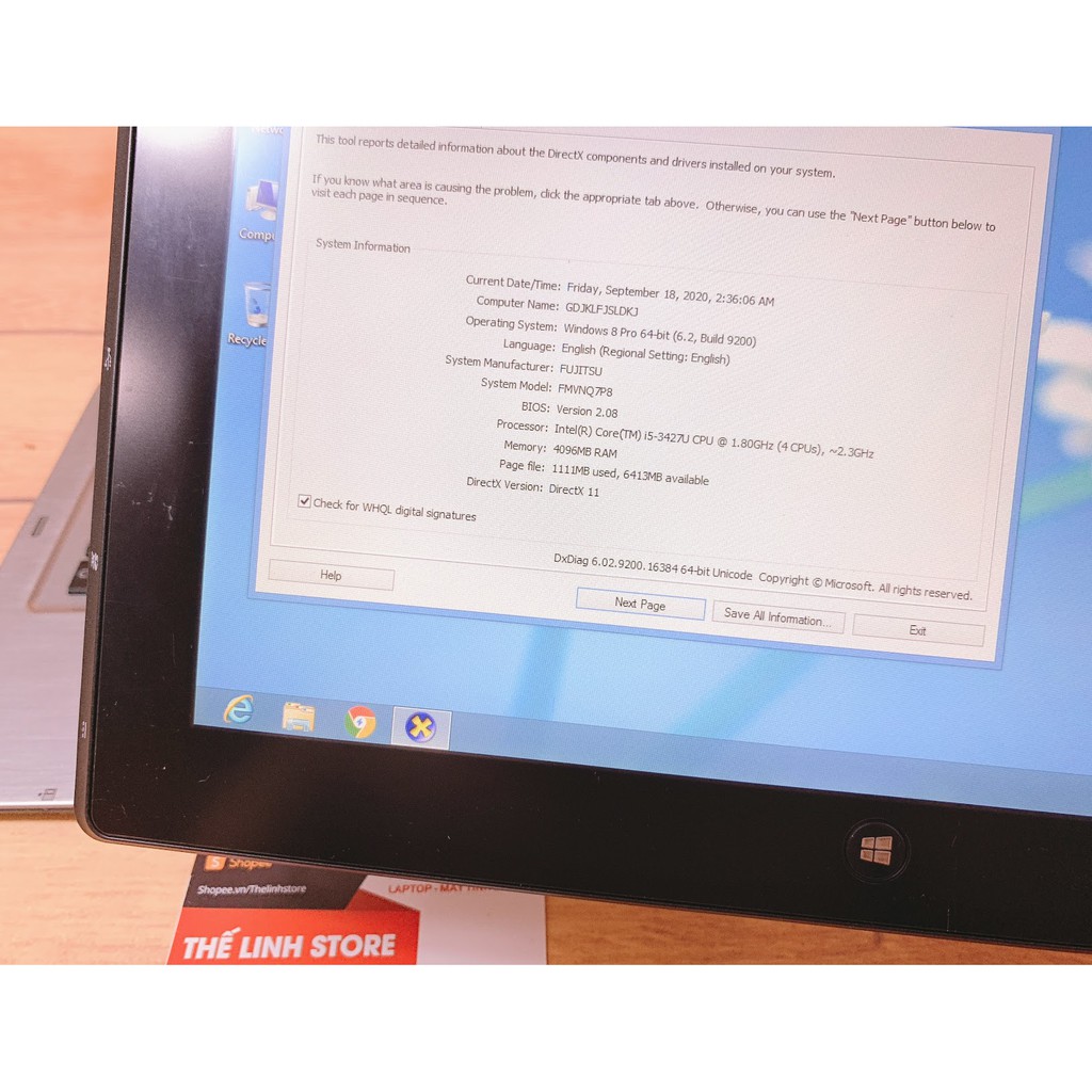 [Mã ELCL2MIL giảm 7% đơn 2TR] Laptop 2 trong 1 Fujitsu Q702 - Core i5 3427U Ram 4G 64G | BigBuy360 - bigbuy360.vn