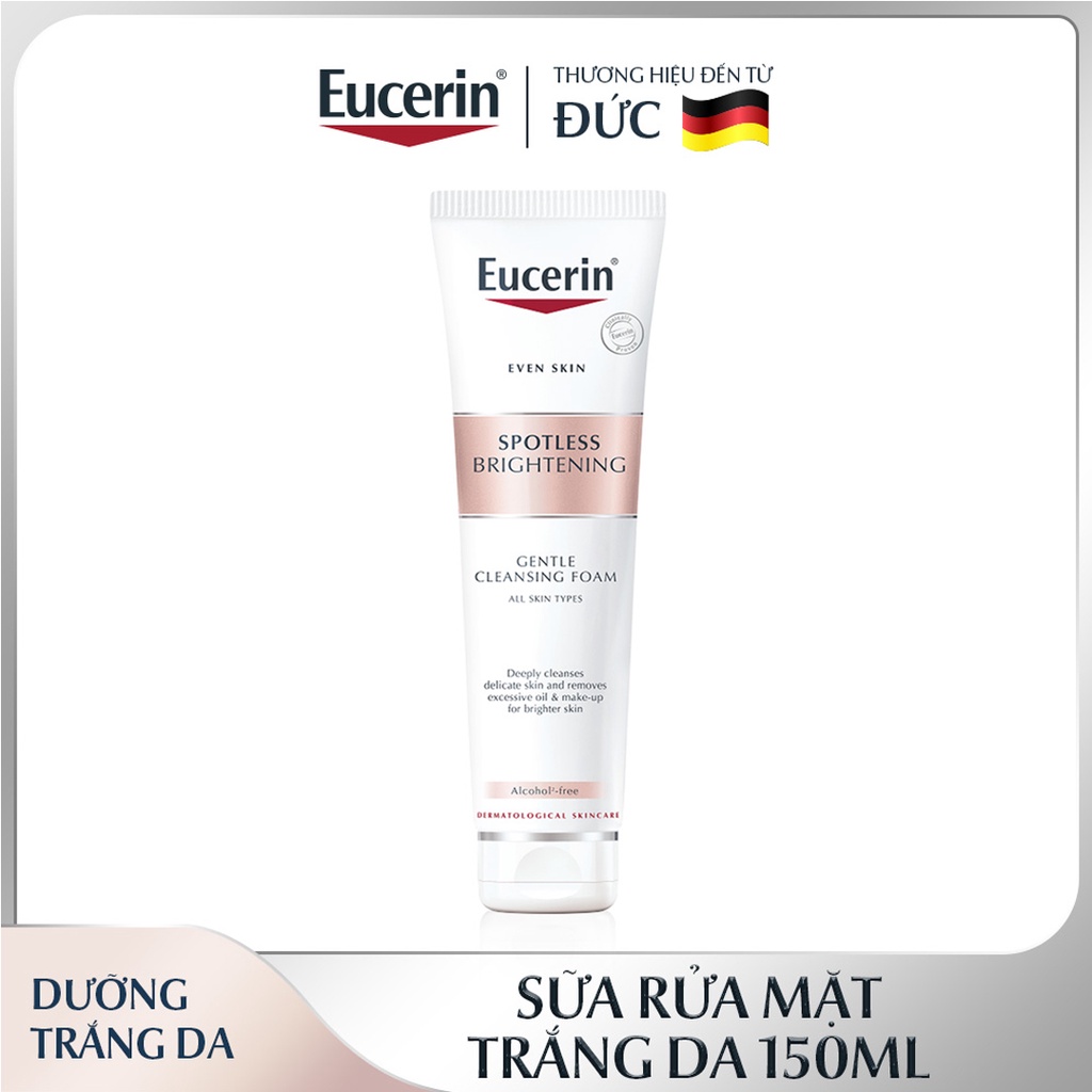 Sữa Rửa Mặt Eucerin Tạo Bọt Làm Sáng Da 150ml Spotless Brightening Gentle Cleansing Foam