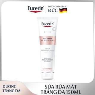 [Tem Chính Hãng]- Sữa Rửa Mặt Eucerin Tạo Bọt Làm Sáng Da 150ml Even Skin Spotless Brightening Gentle Cleansing Foam