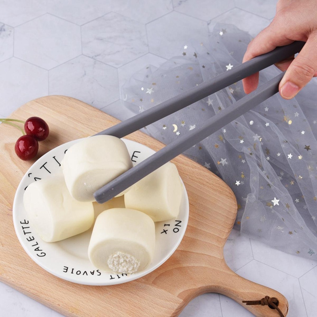 Kẹp Gắp Thức Ăn Bằng Silicone Cách Nhiệt Chống Dính Tiện Dụng