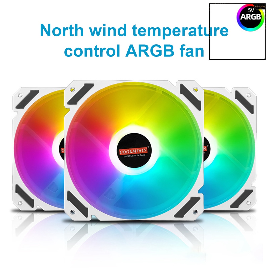 Quạt tản nhiệt CPU ARGB kiểm soát nhiệt độ PWM không ồn chống trượt cho máy tính