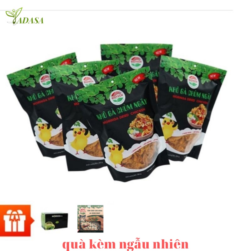 Combor 5 Gói Khô gà chùm ngây 200g kèm quà