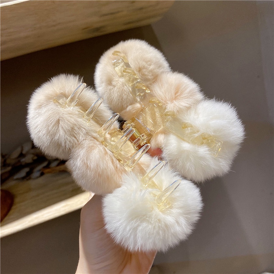 Kẹp TóC PhốI Lông Nhung MềM MạI ThờI Trang Cho Nữ