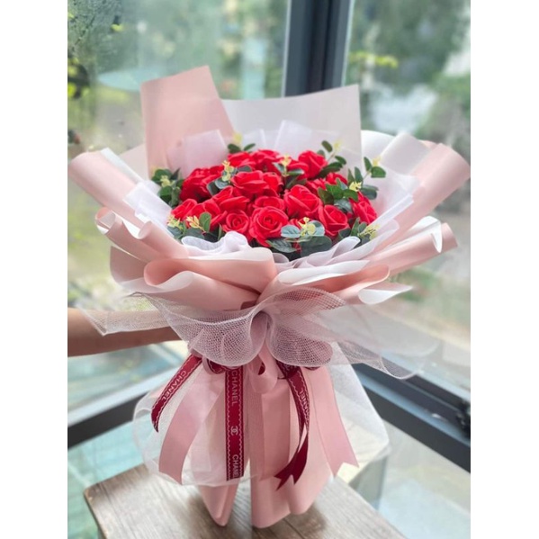 BÓ 50 BÔNG HỒNG SÁP THƠM